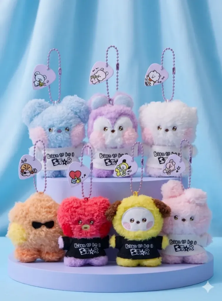 BT21 "Born to be a STAR" Official Plush Keyring Minini