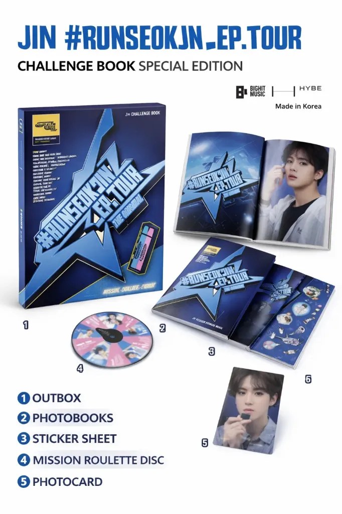Jin RUNSEOKJIN EP Tour Challenge Book Official Photobook Set