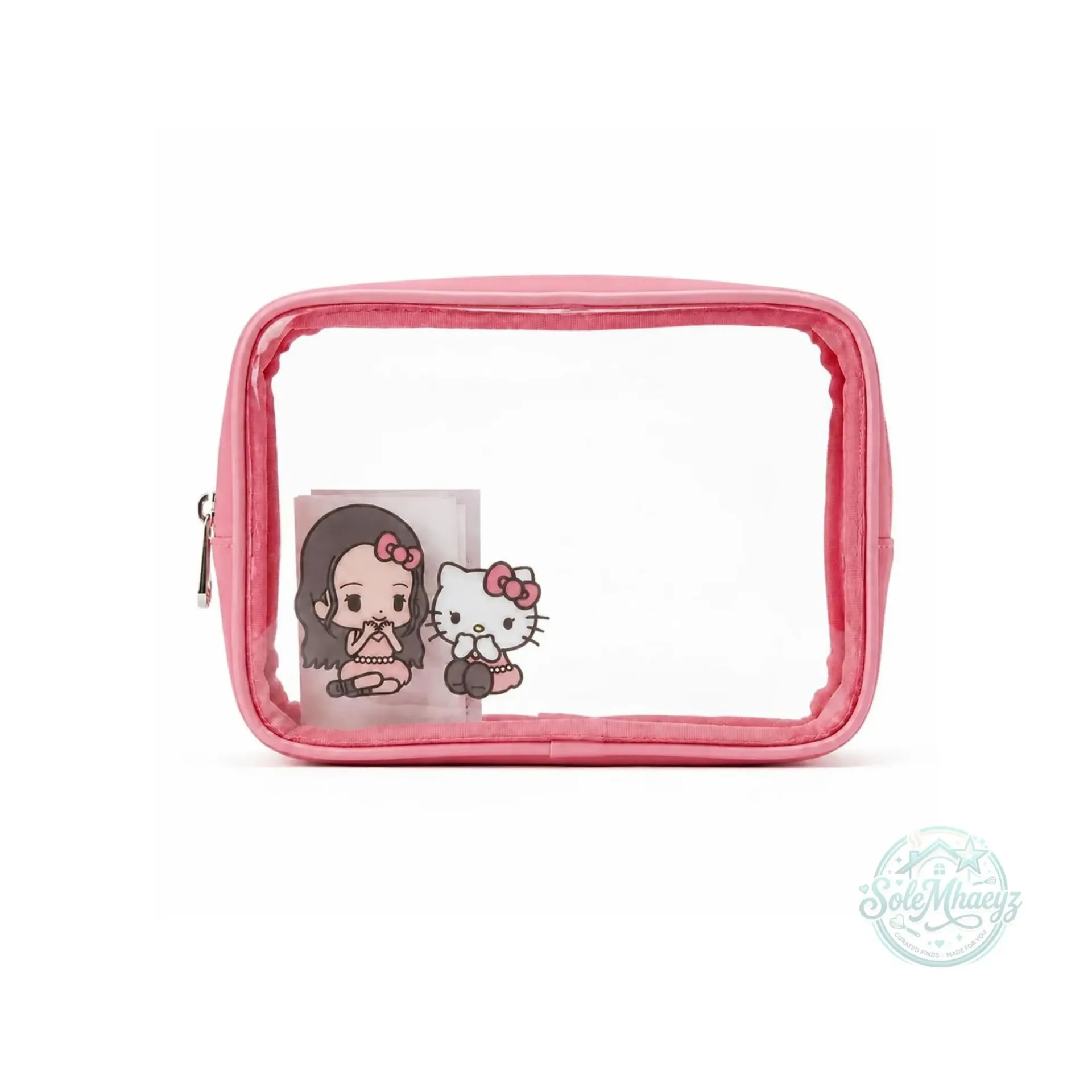 JISOO × Hello Kitty Cosmetic Kit (Pink Clear Pouch)